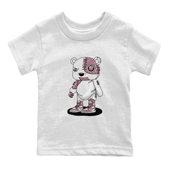 Air Jordan 1 Mauve shirt to match jordans Cyborg Bear sneaker tees AJ1 Mauve SNRT Sneaker Tees Sneaker Matching Clothing Brand Baby Toddler White 2 T-Shirt