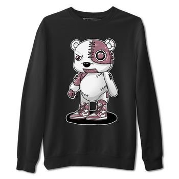 Air Jordan 1 Mauve shirt to match jordans Cyborg Bear sneaker tees AJ1 Mauve SNRT Sneaker Tees Sneaker Matching Clothing Brand Unisex Sneaker Tee Black 2 T-Shirt