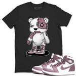 Air Jordan 1 Mauve shirt to match jordans Cyborg Bear sneaker tees AJ1 Mauve SNRT Sneaker Tees Sneaker Matching Clothing Brand Unisex Sneaker Tee Black 1 T-Shirt