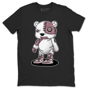 Air Jordan 1 Mauve shirt to match jordans Cyborg Bear sneaker tees AJ1 Mauve SNRT Sneaker Tees Sneaker Matching Clothing Brand Unisex Sneaker Tee Black 2 T-Shirt