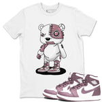 Air Jordan 1 Mauve shirt to match jordans Cyborg Bear sneaker tees AJ1 Mauve SNRT Sneaker Tees Sneaker Matching Clothing Brand Unisex Sneaker Tee White 1 T-Shirt