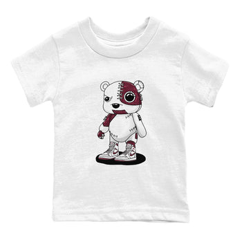 AJ1 Metalic Burgundy shirt to match jordans Cyborg Bear sneaker tees Air Jordan 1 Metalic Burgundy SNRT sneaker release tees baby toddler White 2 cotton Shirt
