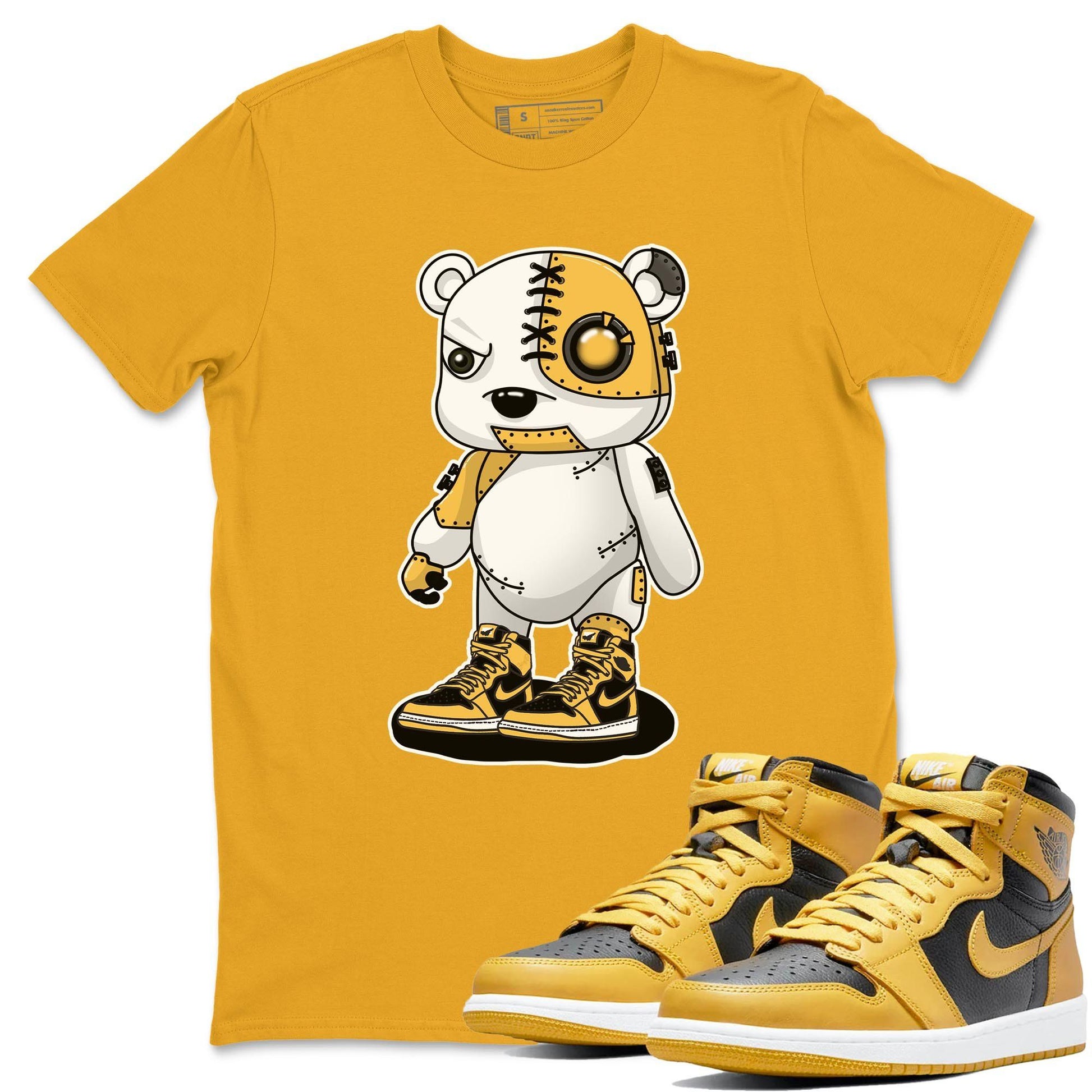 Jordan 1 Pollen Sneaker Match Tees Cyborg Bear Sneaker Tees Jordan 1 Pollen Sneaker Release Tees Unisex Shirts