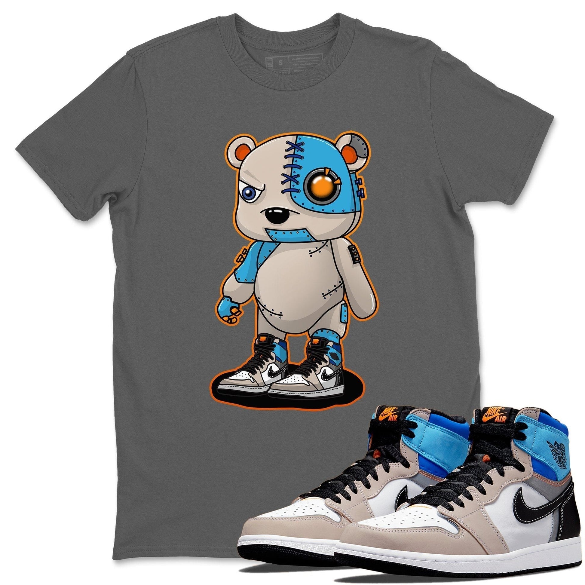 Jordan 1 Prototype Sneaker Match Tees Cyborg Bear Sneaker Tees Jordan 1 Prototype Sneaker Release Tees Unisex Shirts
