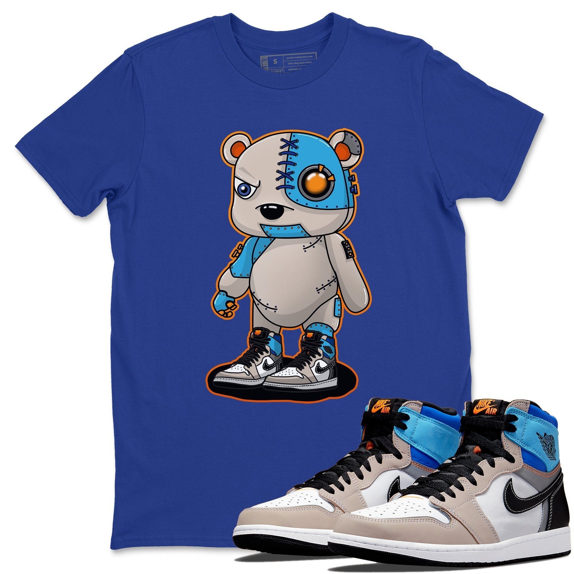 Jordan 1 Prototype Sneaker Match Tees Cyborg Bear Sneaker Tees Jordan 1 Prototype Sneaker Release Tees Unisex Shirts