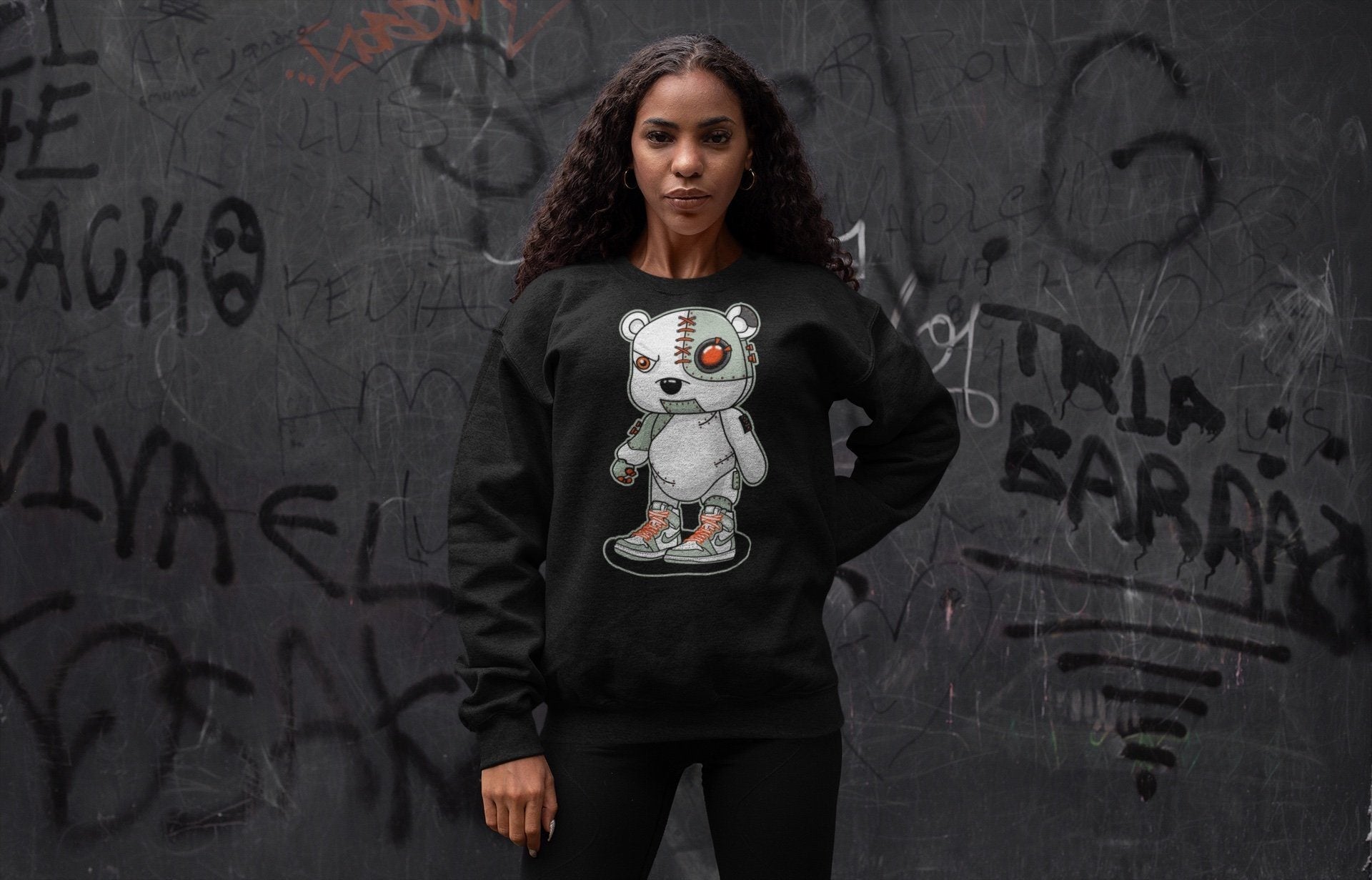 Jordan 1 Seafoam Sneaker Match Tees Cyborg Bear Sneaker Tees Jordan 1 Seafoam Sneaker Release Tees Unisex Shirts