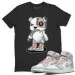 Jordan 1 Seafoam Sneaker Match Tees Cyborg Bear Sneaker Tees Jordan 1 Seafoam Sneaker Release Tees Unisex Shirts