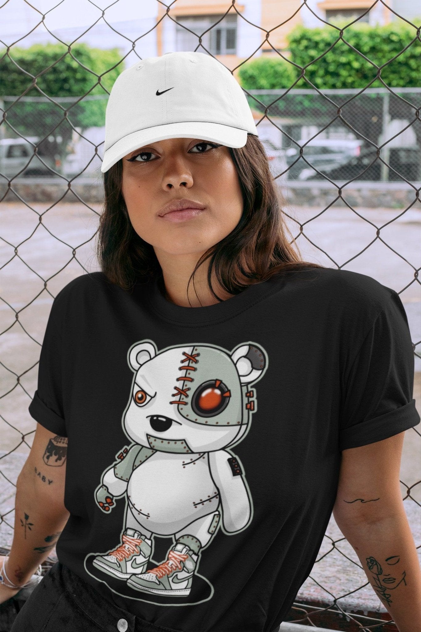 Jordan 1 Seafoam Sneaker Match Tees Cyborg Bear Sneaker Tees Jordan 1 Seafoam Sneaker Release Tees Unisex Shirts