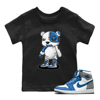Jordan 1 True Blue Sneaker Match Tees Cyborg Bear Sneaker Tees Jordan 1 True Blue Sneaker Release Tees Kids Shirts