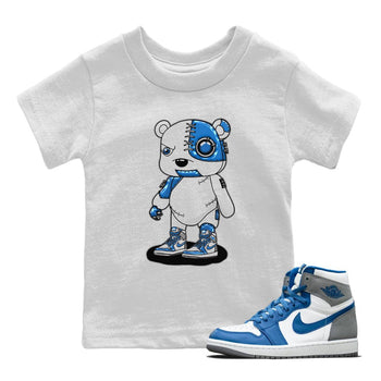 Jordan 1 True Blue Sneaker Match Tees Cyborg Bear Sneaker Tees Jordan 1 True Blue Sneaker Release Tees Kids Shirts