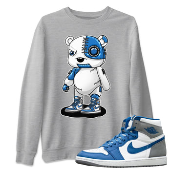 Jordan 1 True Blue Sneaker Match Tees Cyborg Bear Sneaker Tees Jordan 1 True Blue Sneaker Release Tees Unisex Shirts