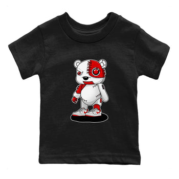 1s Low University Red shirt to match jordans Cyborg Bear sneaker tees Air Jordan 1 University Red SNRT Sneaker Tees Sneaker Matching Clothing Brand Baby Toddler Black 2 T-Shirt