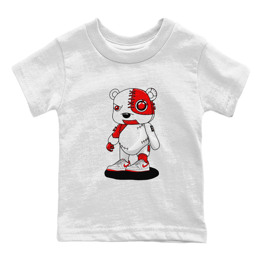 1s Low University Red shirt to match jordans Cyborg Bear sneaker tees Air Jordan 1 University Red SNRT Sneaker Tees Sneaker Matching Clothing Brand Baby Toddler White 2 T-Shirt