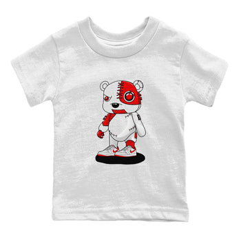 1s Low University Red shirt to match jordans Cyborg Bear sneaker tees Air Jordan 1 University Red SNRT Sneaker Tees Sneaker Matching Clothing Brand Baby Toddler White 2 T-Shirt