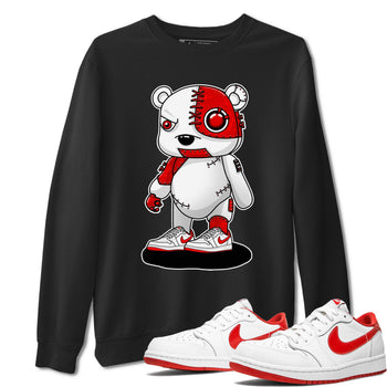 1s Low University Red shirt to match jordans Cyborg Bear sneaker tees Air Jordan 1 University Red SNRT Sneaker Tees Sneaker Matching Clothing Brand Unisex Sneaker Tee Black 1 T-Shirt