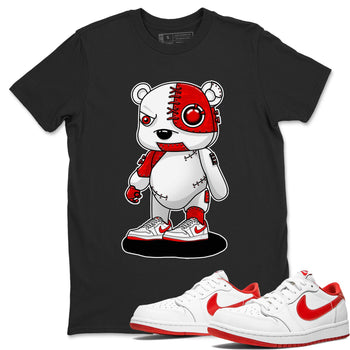 1s Low University Red shirt to match jordans Cyborg Bear sneaker tees Air Jordan 1 University Red SNRT Sneaker Tees Sneaker Matching Clothing Brand Unisex Sneaker Tee Black 1 T-Shirt
