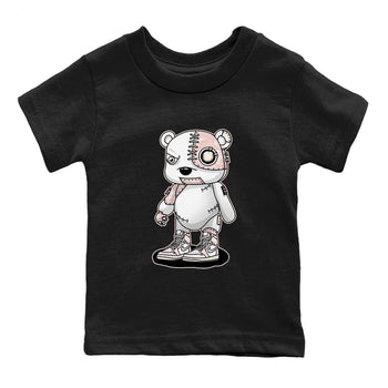 Air Jordan 1 Washed Pink Sneaker Match Tees Cyborg Bear Sneaker Tees AJ1 Washed Pink Sneaker Release Tees Kids Shirts Black 2