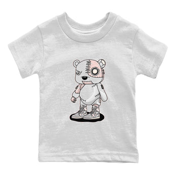 Air Jordan 1 Washed Pink Sneaker Match Tees Cyborg Bear Sneaker Tees AJ1 Washed Pink Sneaker Release Tees Kids Shirts White 2