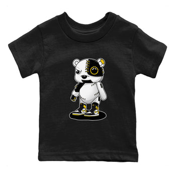 1s Yellow Ochre shirt to match jordans Cyborg Bear sneaker tees Air Jordan 1 High OG Yellow Ochre SNRT sneaker release tees baby toddler Black 2 cotton Shirt