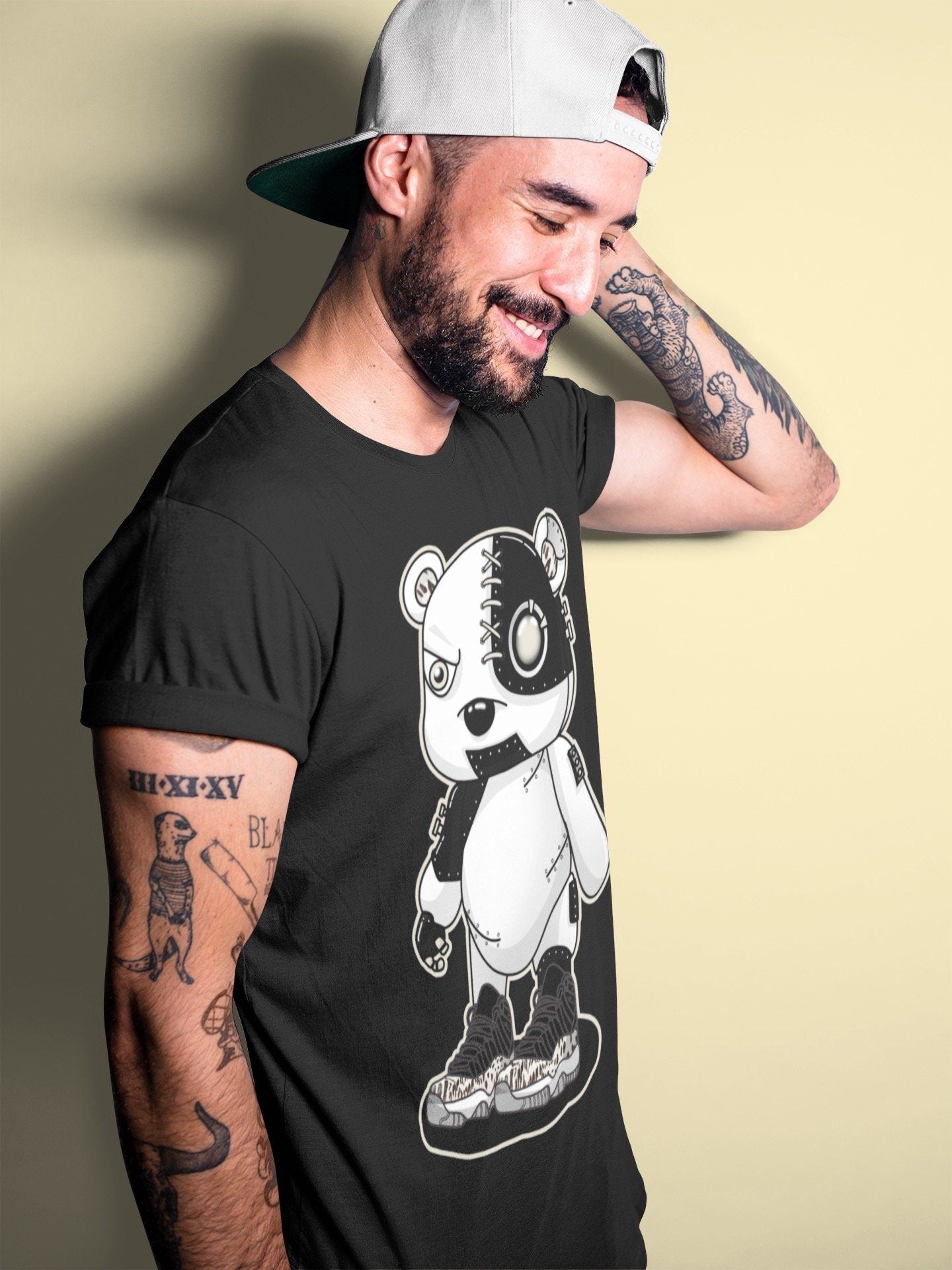 Jordan 11 Animal Instinct Sneaker Match Tees Cyborg Bear Sneaker Tees Jordan 11 Animal Instinct Sneaker Release Tees Unisex Shirts