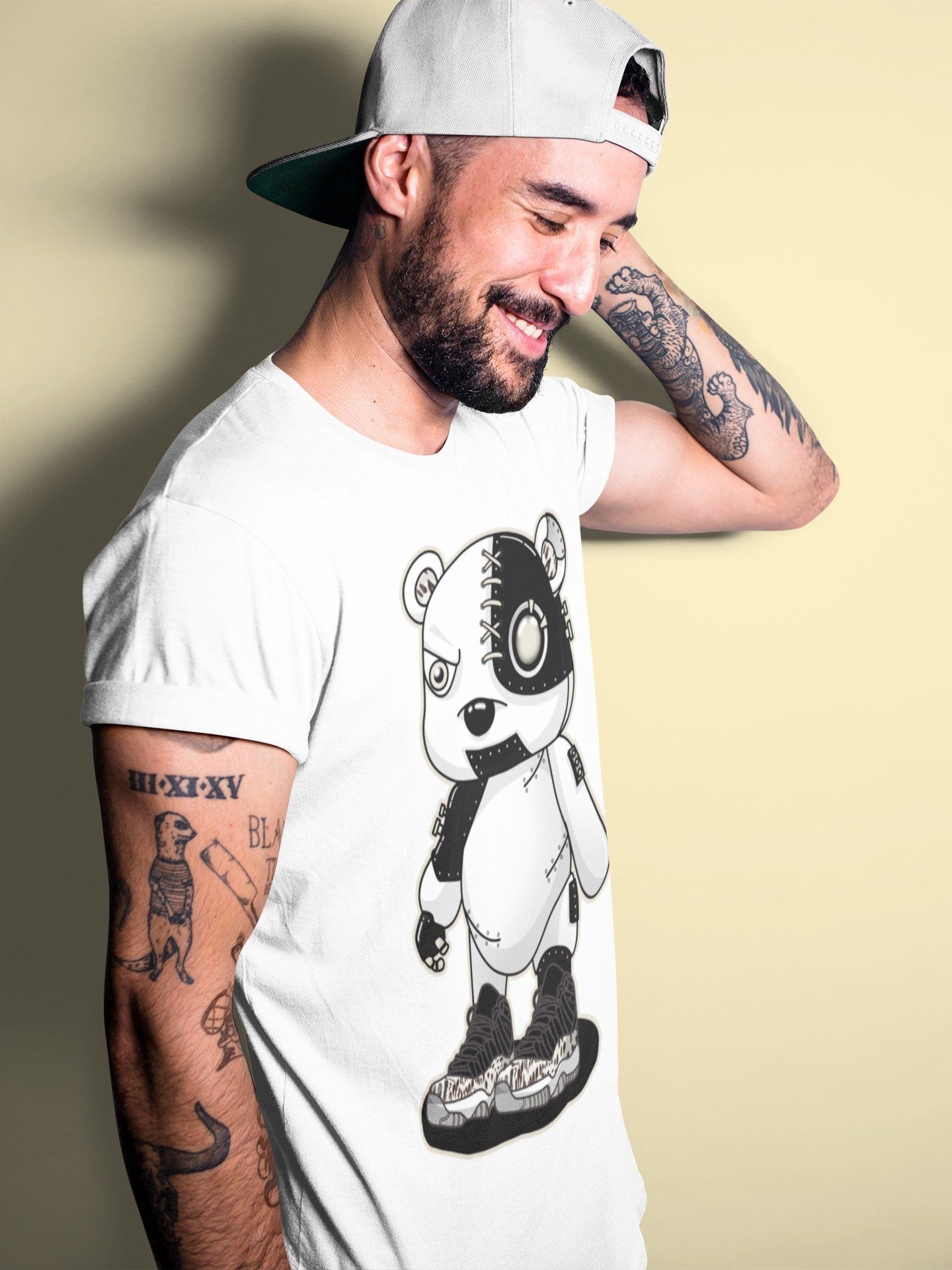 Jordan 11 Animal Instinct Sneaker Match Tees Cyborg Bear Sneaker Tees Jordan 11 Animal Instinct Sneaker Release Tees Unisex Shirts