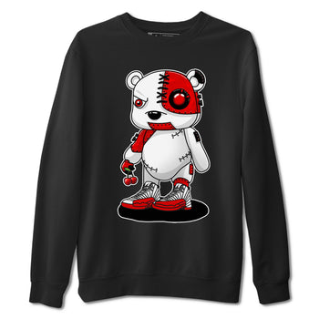 Jordan 12 Retro Cherry shirt to match jordans Varsity Red Cyborg Bear special sneaker matching tees 12s Cherry SNRT sneaker tees Unisex Black 2 T-Shirt