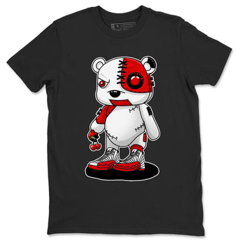 Jordan 12 Retro Cherry shirt to match jordans Varsity Red Cyborg Bear special sneaker matching tees 12s Cherry SNRT sneaker tees Unisex Black 2 T-Shirt