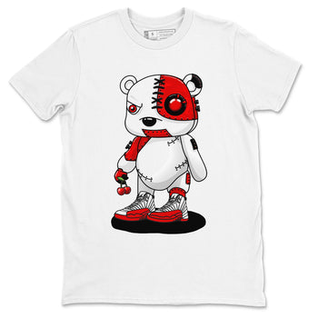 Jordan 12 Retro Cherry shirt to match jordans Varsity Red Cyborg Bear special sneaker matching tees 12s Cherry SNRT sneaker tees Unisex White 2 T-Shirt