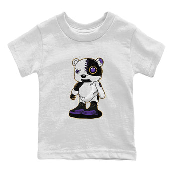 12s Field Purple shirt to match jordans Cyborg Bear sneaker tees Air Jordan 12 Field Purple SNRT Sneaker Release Tees Baby Toddler White 2 T-Shirt