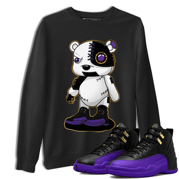 12s Field Purple shirt to match jordans Cyborg Bear sneaker tees Air Jordan 12 Field Purple SNRT Sneaker Release Tees Crew Neck Casual Unisex Black 1 T-Shirt