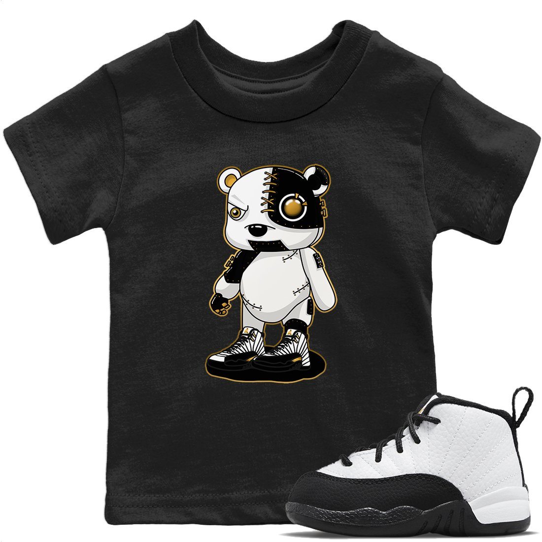 Jordan 12 Royalty Sneaker Match Tees Cyborg Bear Sneaker Tees Jordan 12 Royalty Sneaker Release Tees Kids Shirts