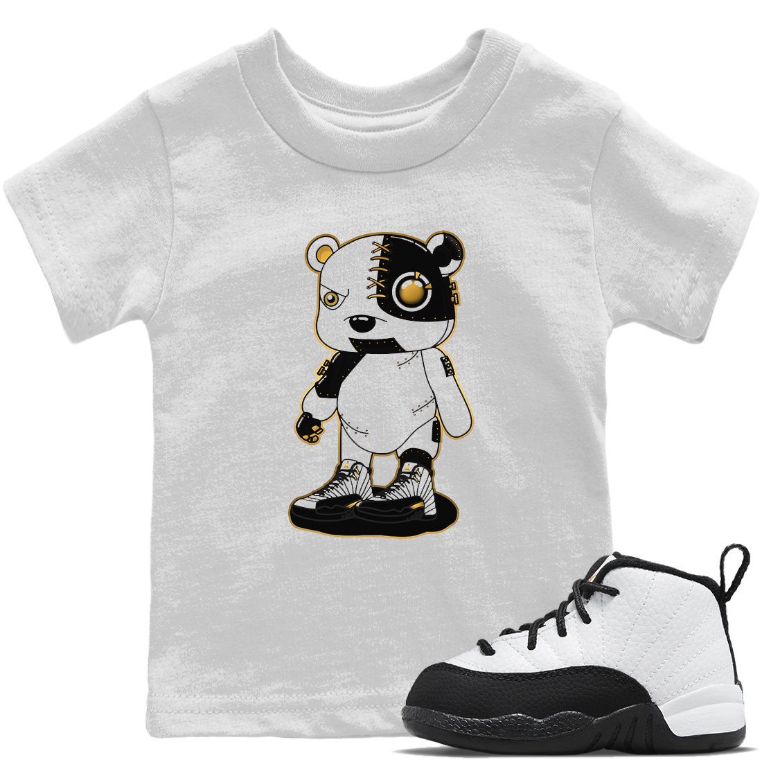 Jordan 12 Royalty Sneaker Match Tees Cyborg Bear Sneaker Tees Jordan 12 Royalty Sneaker Release Tees Kids Shirts