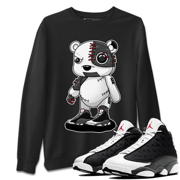 Air Jordan 13 Black Flint Sneaker Match Tees Cyborg Bear Sneaker Tees AJ 13s Black Flint Sneaker Release Tees Unisex Shirts Black 1