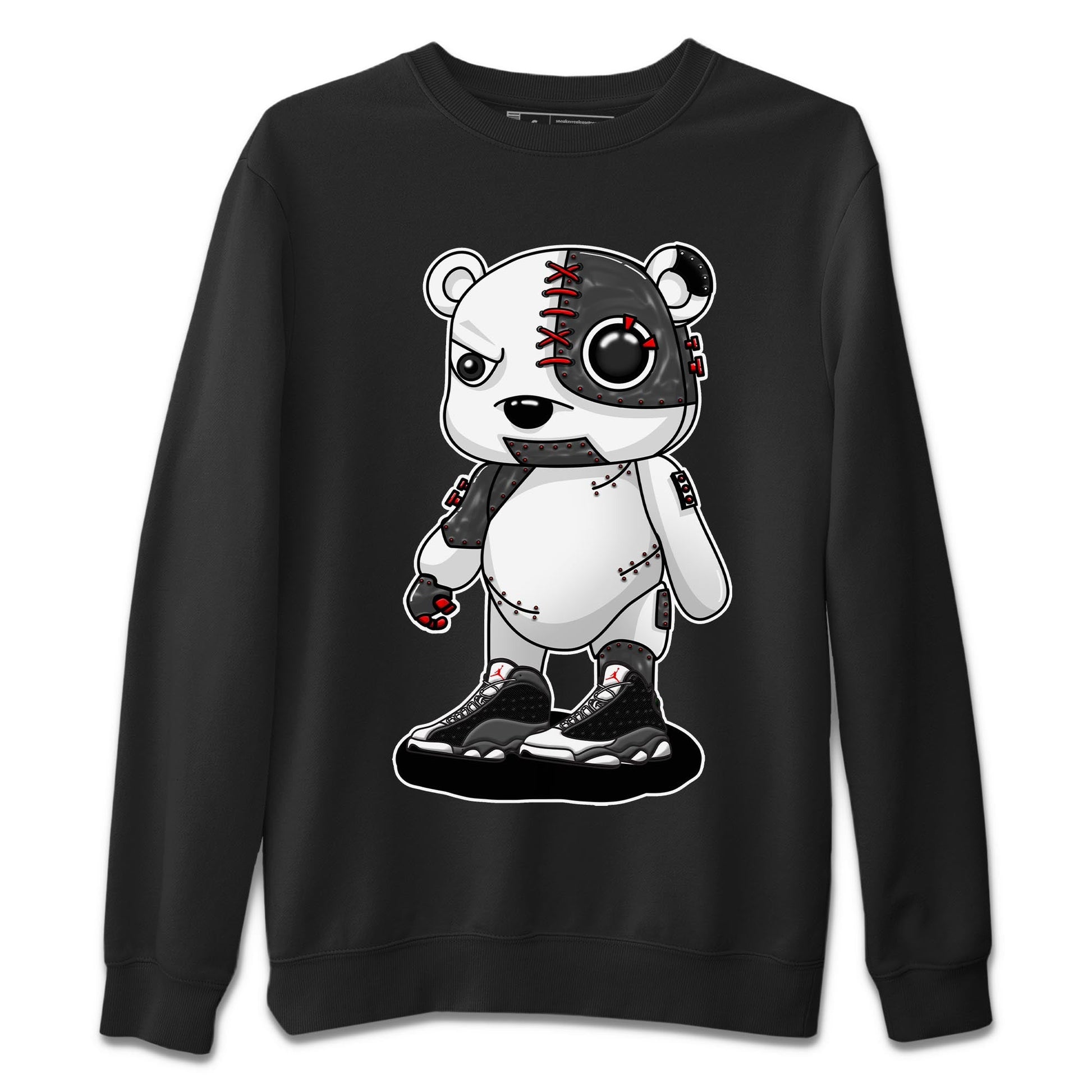 Air Jordan 13 Black Flint Sneaker Match Tees Cyborg Bear Sneaker Tees AJ 13s Black Flint Sneaker Release Tees Unisex Shirts Black 2