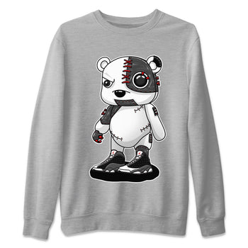 Air Jordan 13 Black Flint Sneaker Match Tees Cyborg Bear Sneaker Tees AJ 13s Black Flint Sneaker Release Tees Unisex Shirts Heather Grey 2