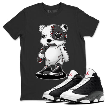 Air Jordan 13 Black Flint Sneaker Match Tees Cyborg Bear Sneaker Tees AJ 13s Black Flint Sneaker Release Tees Unisex Shirts Black 1