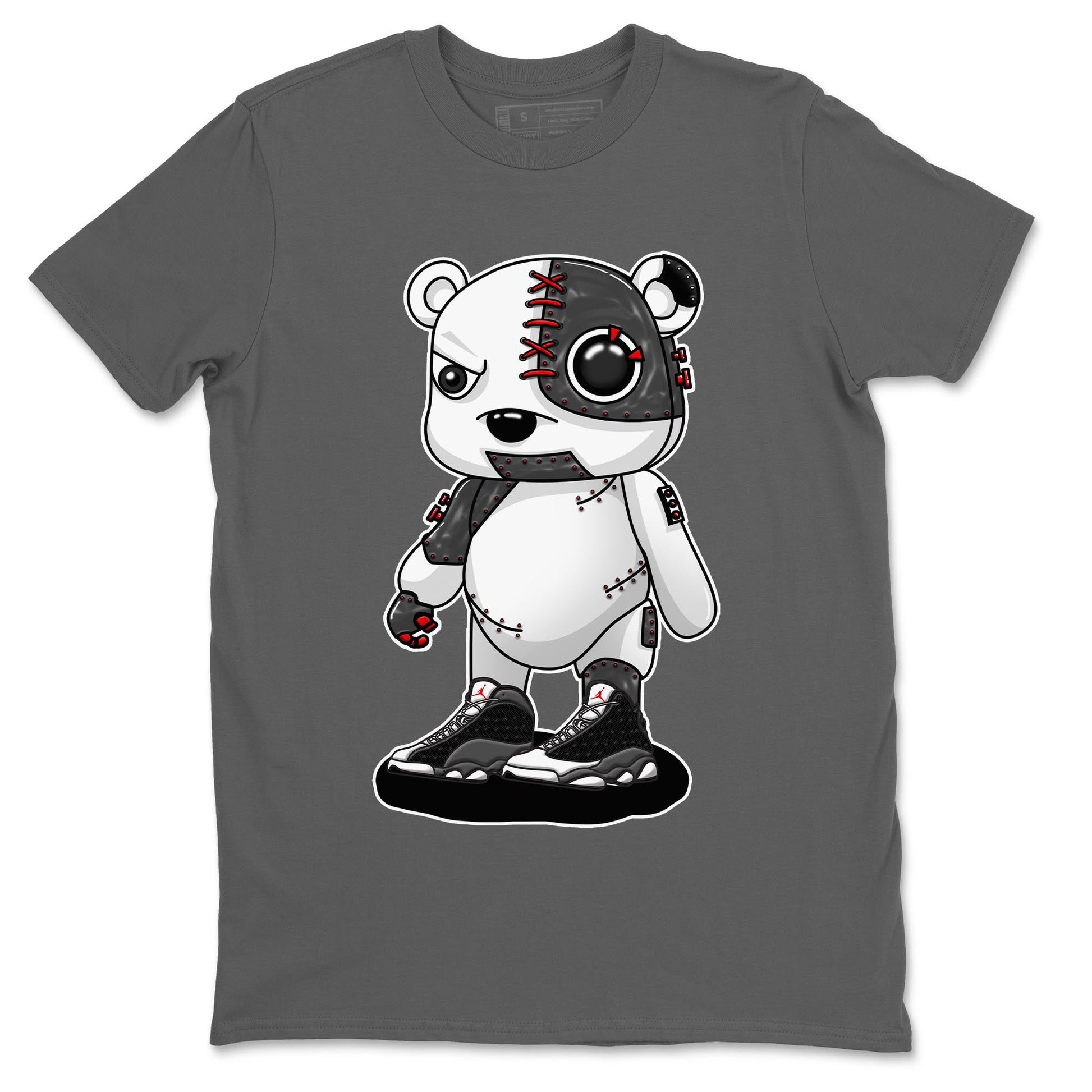 Air Jordan 13 Black Flint Sneaker Match Tees Cyborg Bear Sneaker Tees AJ 13s Black Flint Sneaker Release Tees Unisex Shirts Cool Grey 2