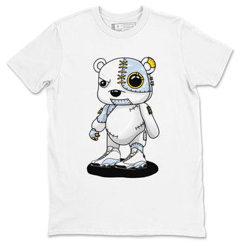 13s Blue Grey shirt to match jordans Cyborg Bear sneaker tees Air Jordan 13 Blue Grey SNRT Sneaker Release Tees unisex cotton White 2 crew neck shirt
