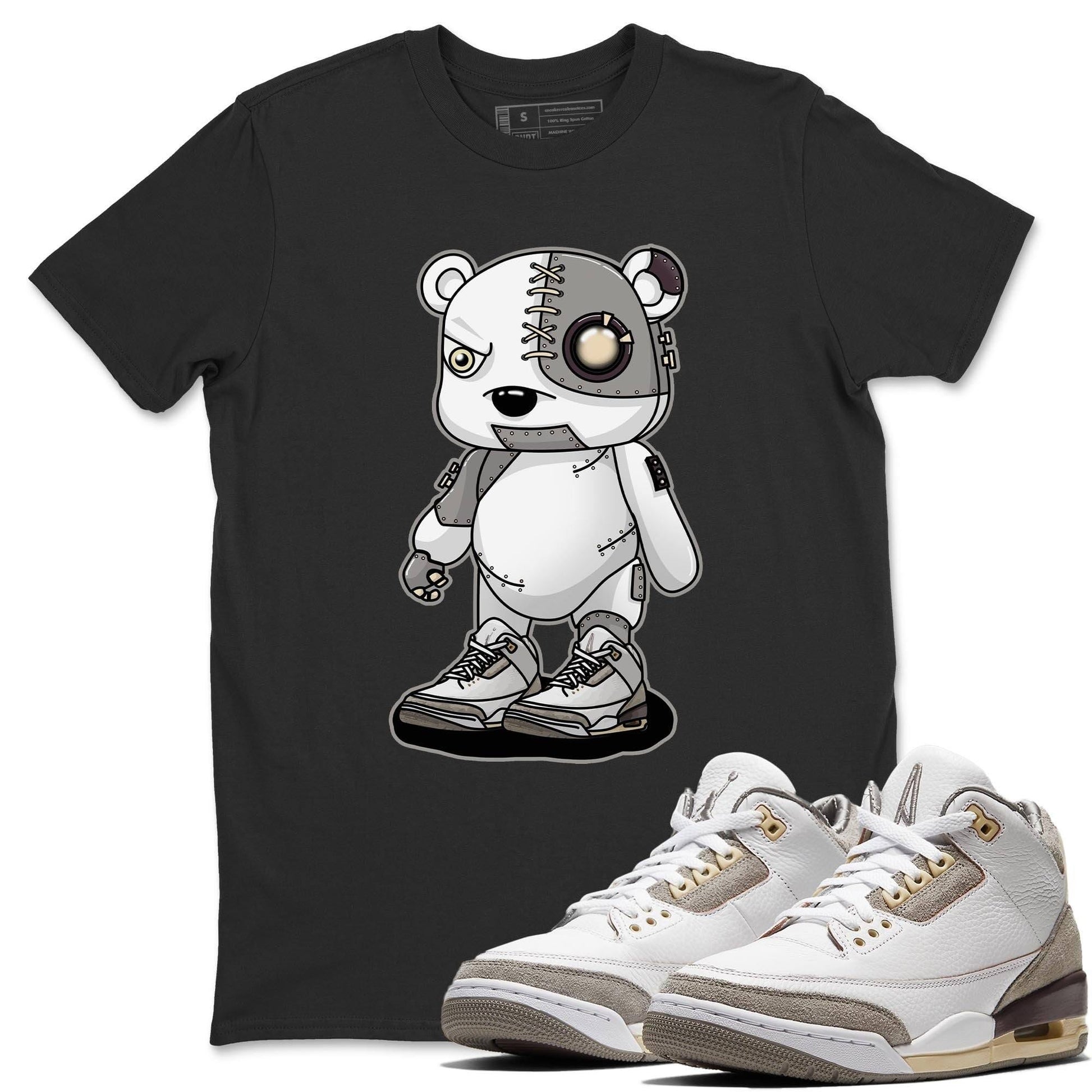 Jordan 3 A Ma Maniere Sneaker Match Tees Cyborg Bear Sneaker Tees Jordan 3 A Ma Maniere Sneaker Release Tees Unisex Shirts