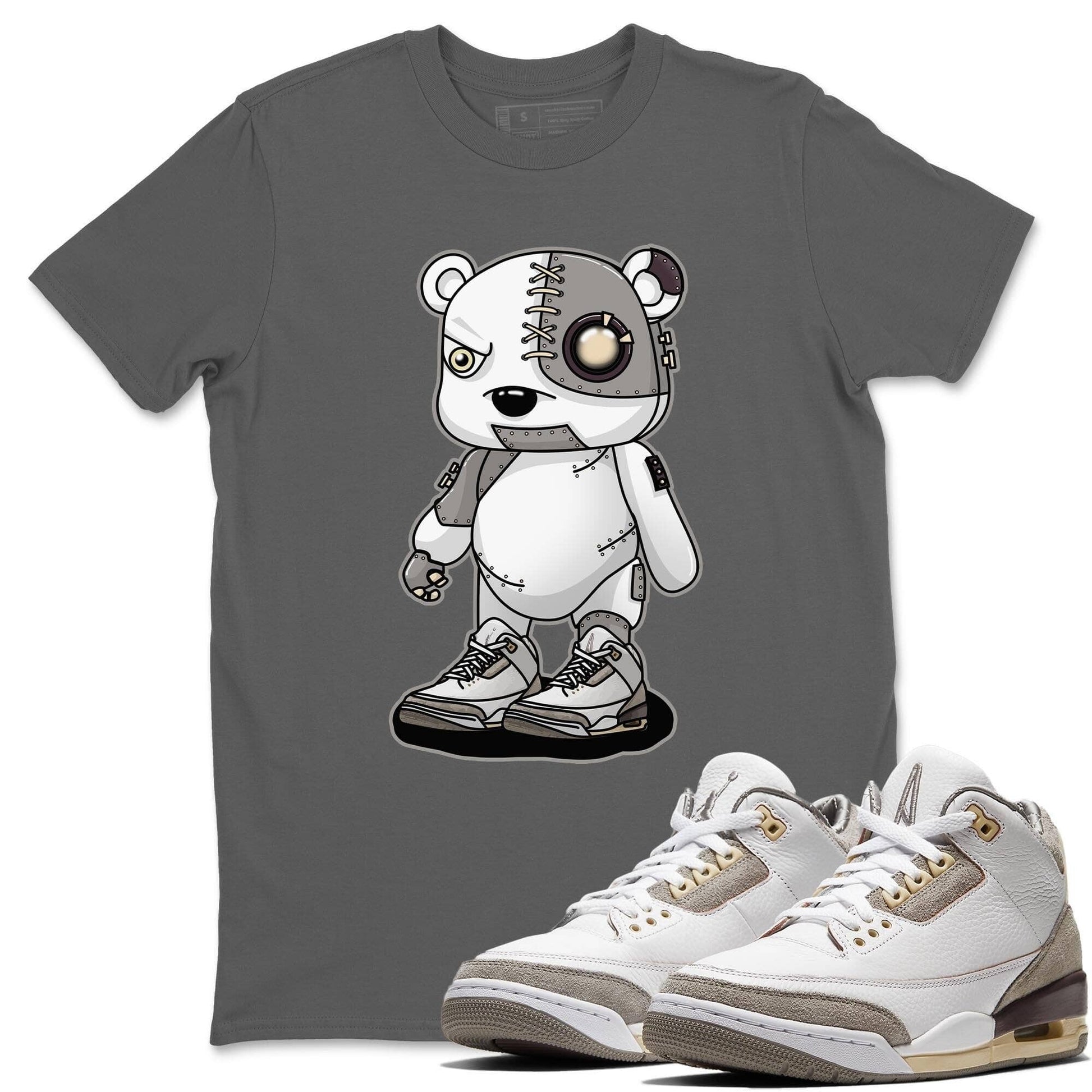 Jordan 3 A Ma Maniere Sneaker Match Tees Cyborg Bear Sneaker Tees Jordan 3 A Ma Maniere Sneaker Release Tees Unisex Shirts
