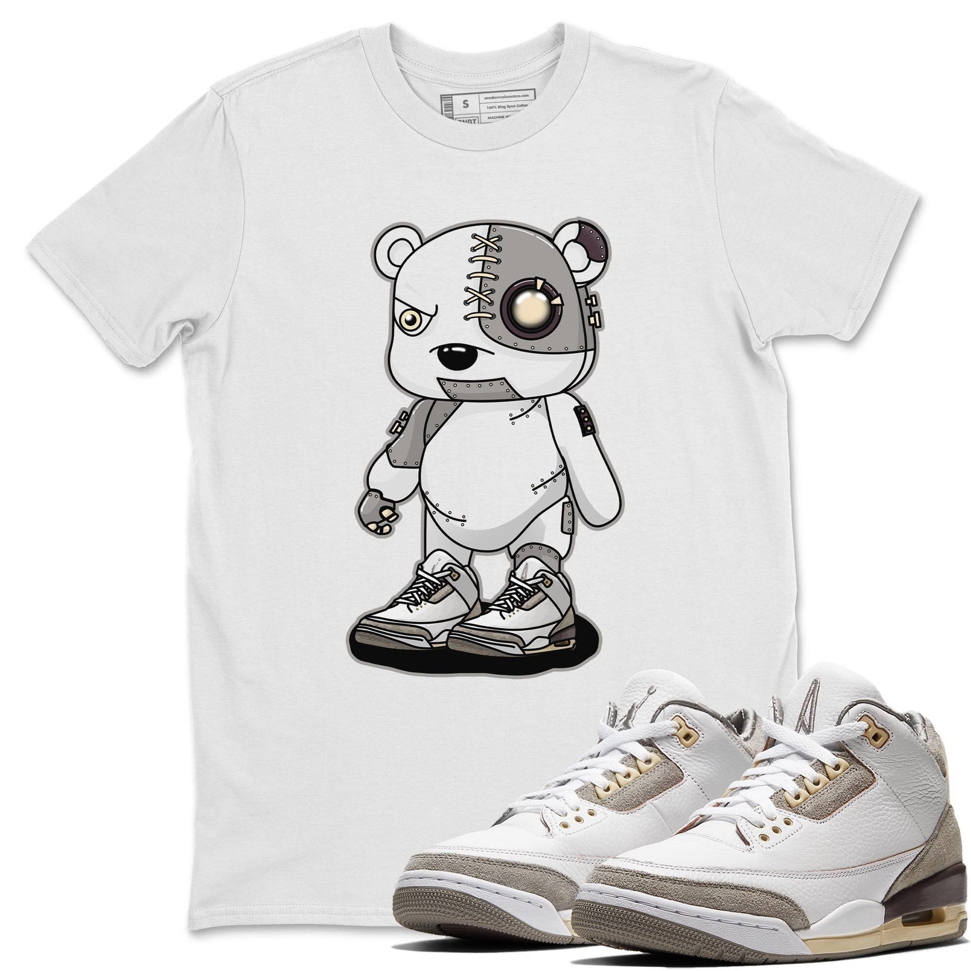 Jordan 3 A Ma Maniere Sneaker Match Tees Cyborg Bear Sneaker Tees Jordan 3 A Ma Maniere Sneaker Release Tees Unisex Shirts