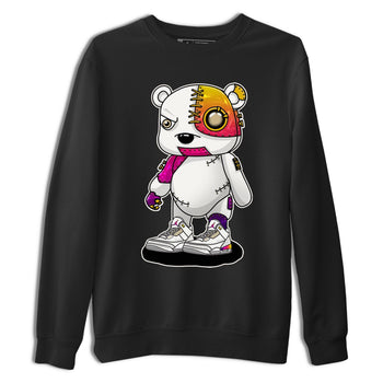 Air Jordan 3 J Balvin shirt to match jordans Cyborg Bear sneaker tees Crew Neck Air Jordan 3 X J Balvin SNRT Sneaker Release Tees Unisex Casual Shirts Black 2 T-Shirt