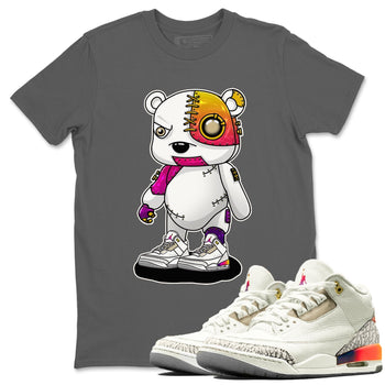 Air Jordan 3 J Balvin shirt to match jordans Cyborg Bear sneaker tees Crew Neck Air Jordan 3 X J Balvin SNRT Sneaker Release Tees Unisex Casual Shirts Cool Grey 1 T-Shirt