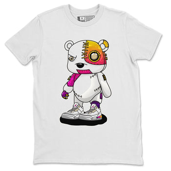 Air Jordan 3 J Balvin shirt to match jordans Cyborg Bear sneaker tees Crew Neck Air Jordan 3 X J Balvin SNRT Sneaker Release Tees Unisex Casual Shirts White 2 T-Shirt