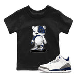 Air Jordan 3 Retro Midnight Navy shirt to match jordans Cyborg Bear sneaker shirt 3s Midnight Navy SNRT sneaker tees baby toddler Black 1 cotton Shirt