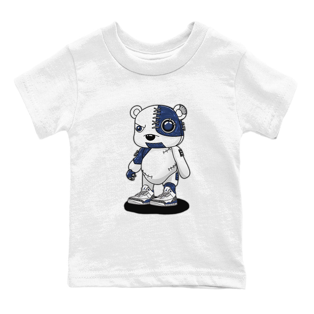 Air Jordan 3 Retro Midnight Navy shirt to match jordans Cyborg Bear sneaker shirt 3s Midnight Navy SNRT sneaker tees baby toddler White 2 cotton Shirt