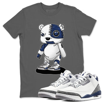 Air Jordan 3 Retro Midnight Navy shirt to match jordans Cyborg Bear sneaker shirt 3s Midnight Navy SNRT sneaker tees unisex crew neck cotton Cool Grey 1 crew neck shirt