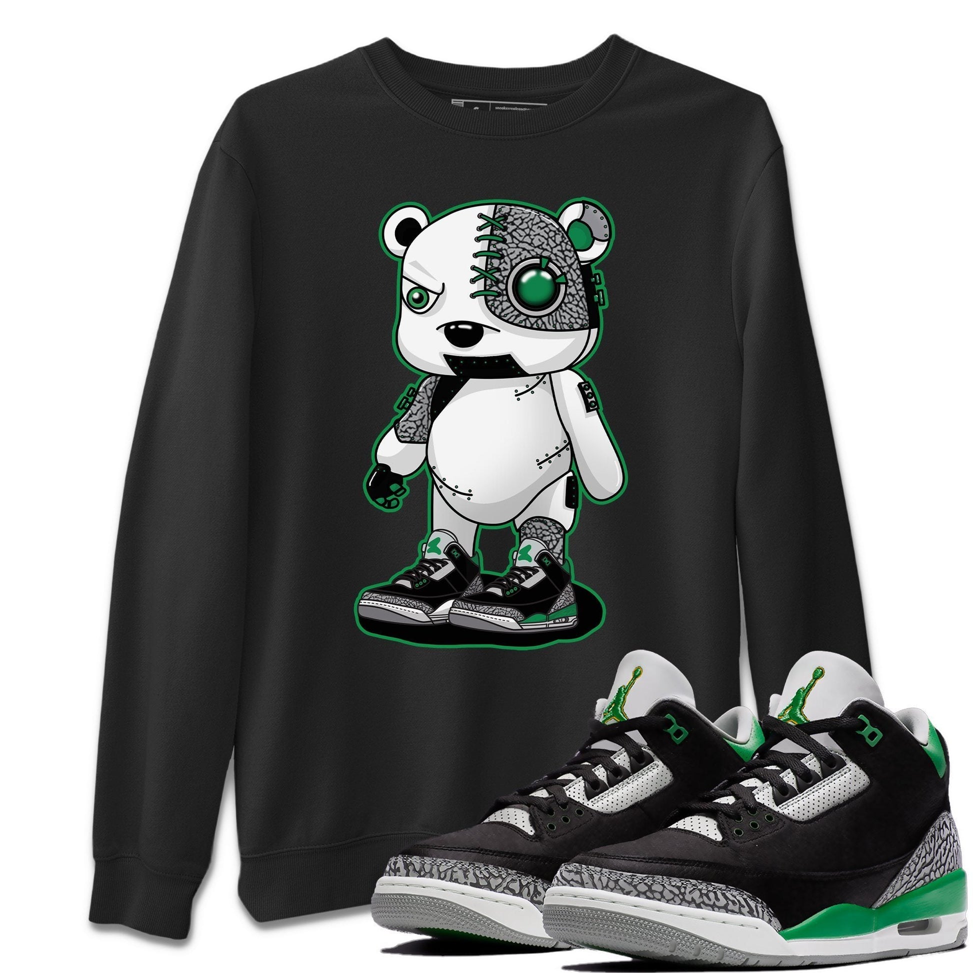Jordan 3 Pine Green Sneaker Match Tees Cyborg Bear Sneaker Tees Jordan 3 Pine Green Sneaker Release Tees Unisex Shirts