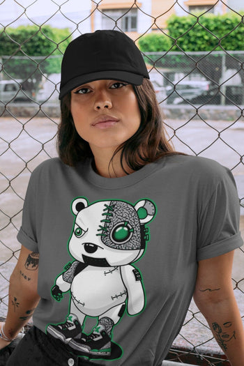 Jordan 3 Pine Green Sneaker Match Tees Cyborg Bear Sneaker Tees Jordan 3 Pine Green Sneaker Release Tees Unisex Shirts