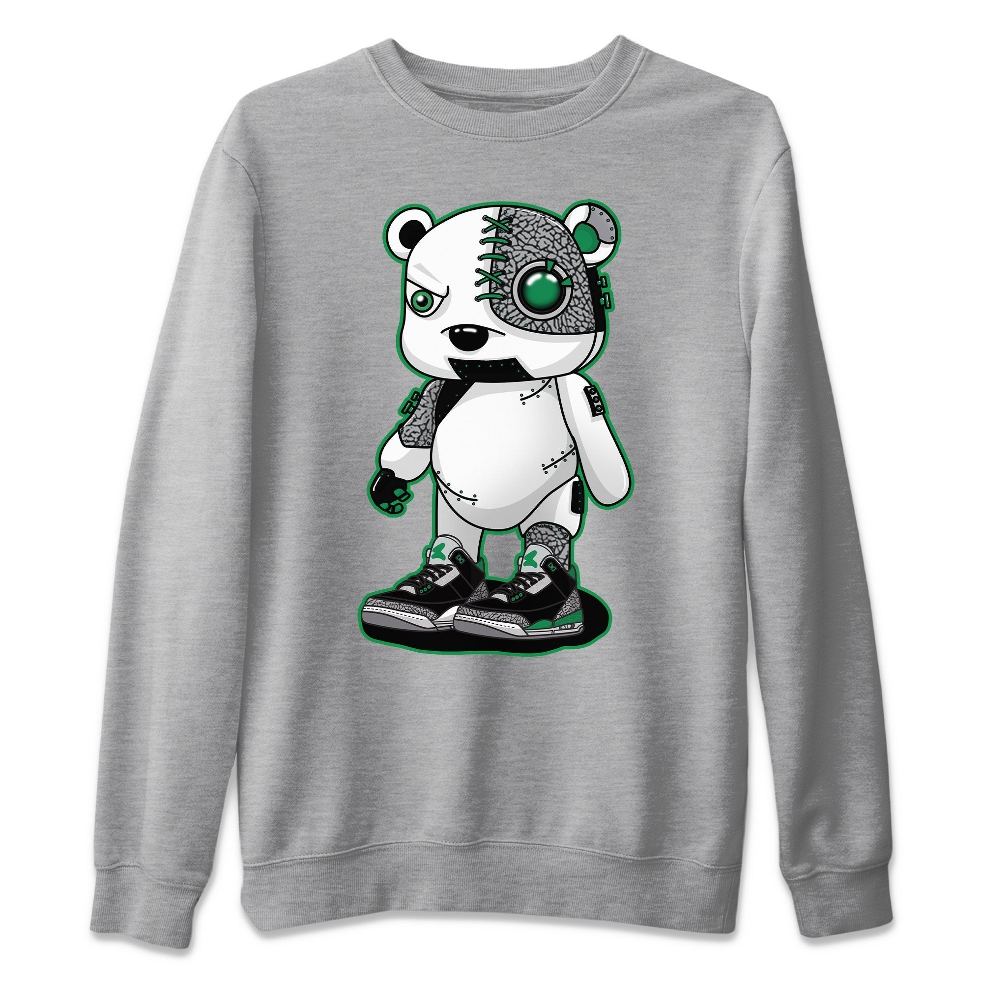 Jordan 3 Pine Green Sneaker Match Tees Cyborg Bear Sneaker Tees Jordan 3 Pine Green Sneaker Release Tees Unisex Shirts